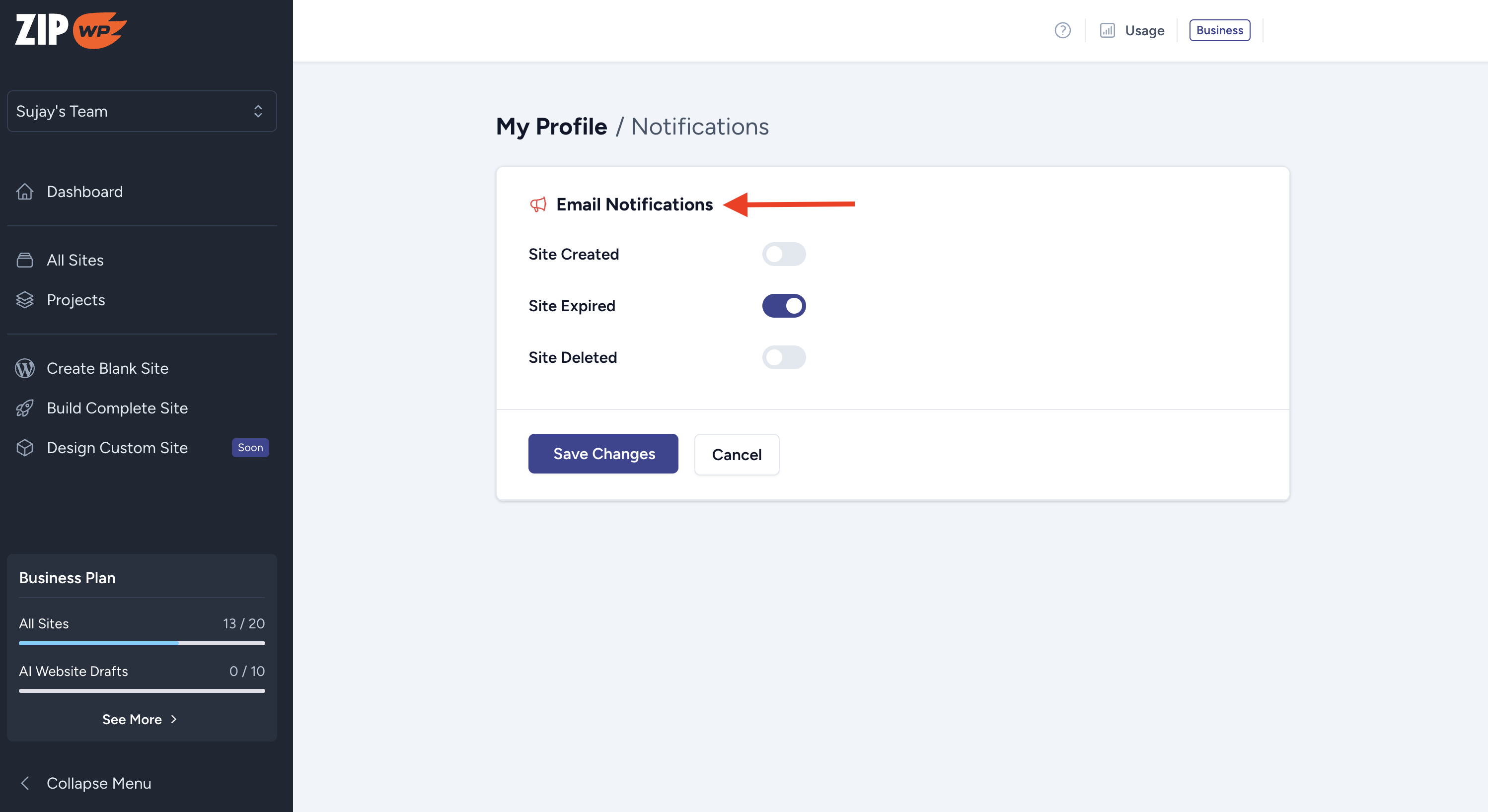 Notification Settings