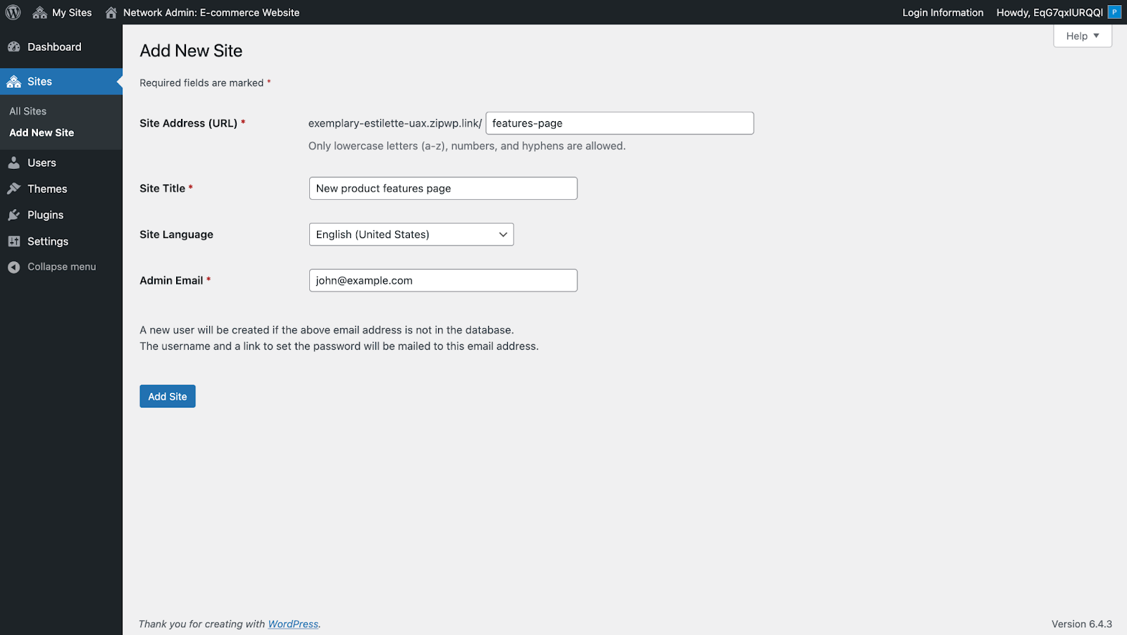 Choose the website