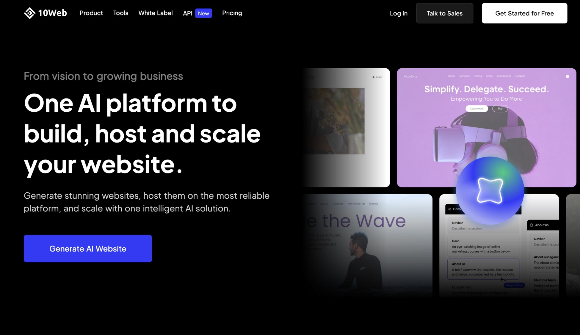 10web ai homepage