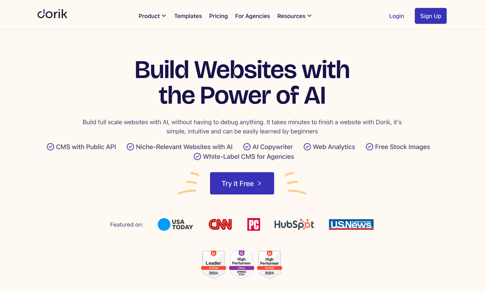 dorik ai homepage