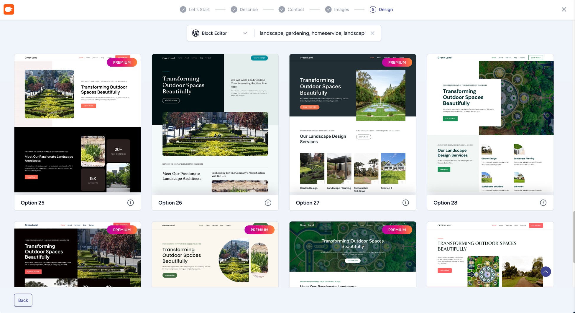 zipwp curates multiple layouts for your website