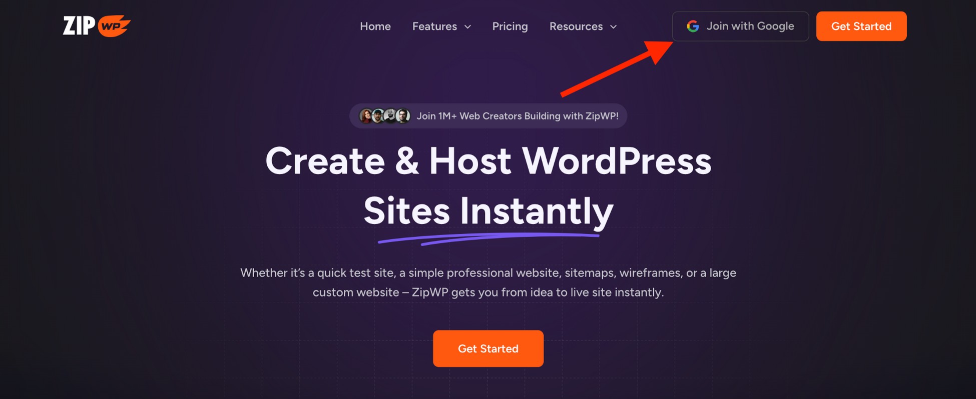 signup with zipwp
