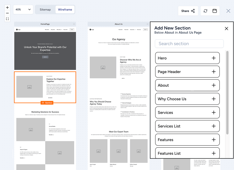 Customize Your Wireframe 1