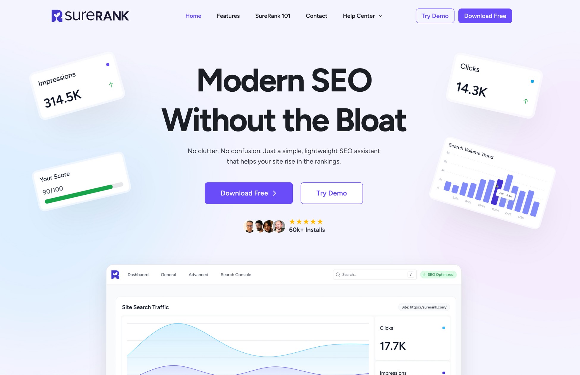 surerank homepage