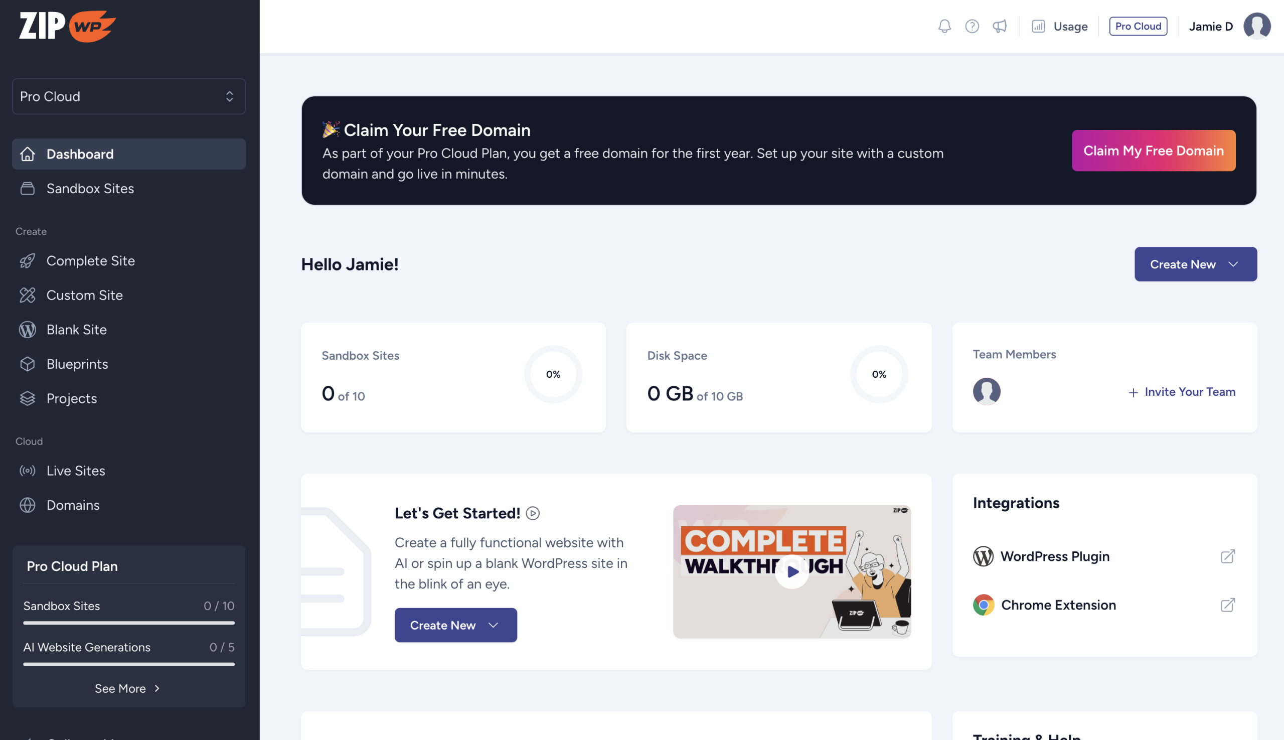 Free-domain