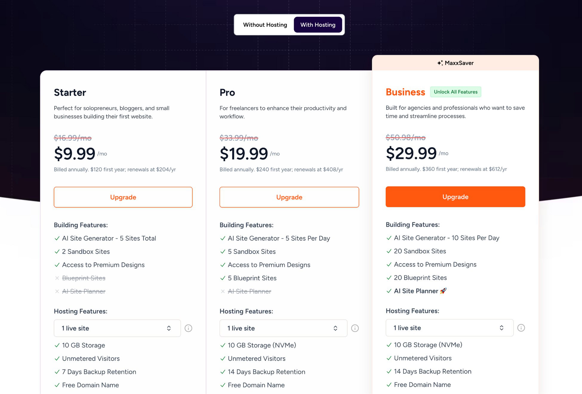 zipwp pricing with hosting