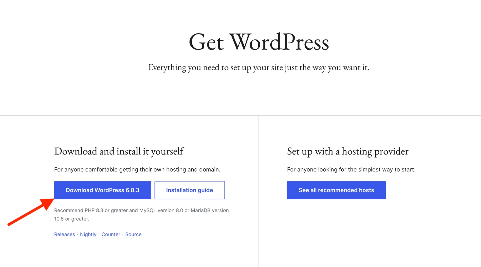 download wordpress